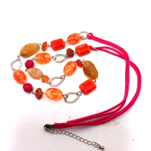 G-23 VINTAGE COSTUME ORANGE TONED JEWELRY LOT - Picture 3 of 10